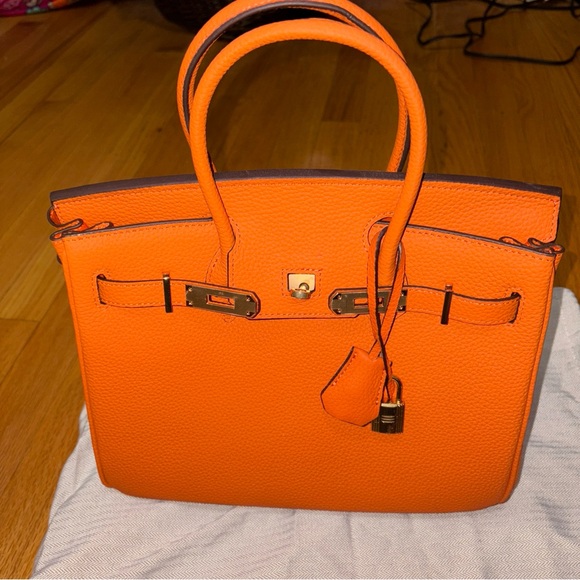 kamugo Handbags - Vibrant Orange Satchel Bag Handbag. Wirkin